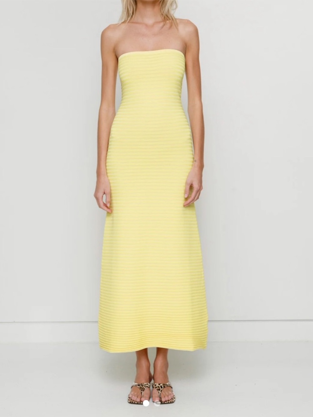 The Wolf Gang Sunmor Knit Maxi Dress - Yellow